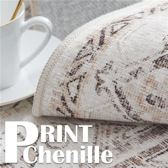 Kitchen Runner Rug 2x5 -Bohemian Hallway Rug Washable Rug Floral Runner Non Slip - Picture 2 of 7